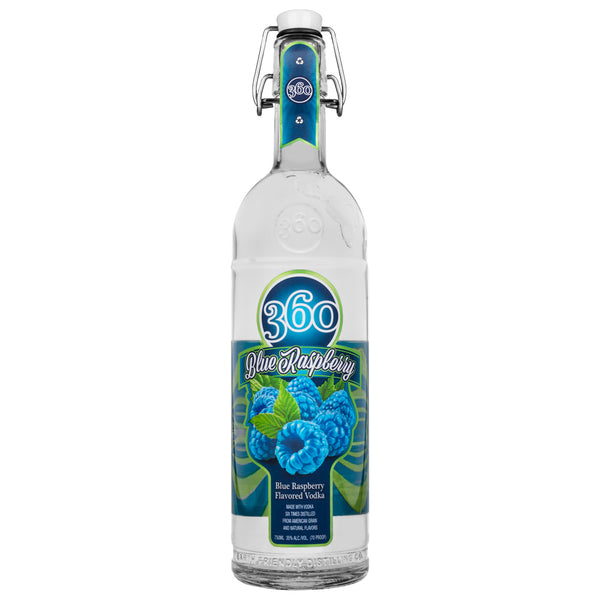 360 Blue Raspberry Flavored Vodka – InternetWines.com