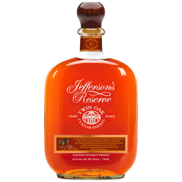 【日本未入荷】バーボン Jefferson's Reserve Twin Oak Jeffersons Reserve Twin Oak 750ml - Luekens Wine & Spirits