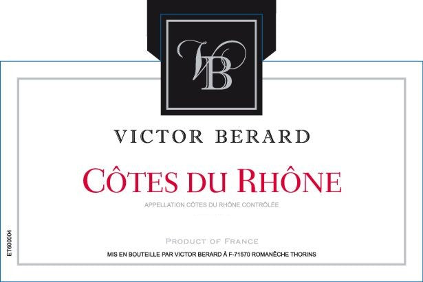 Victor Berard Cotes Du Rhone 2019