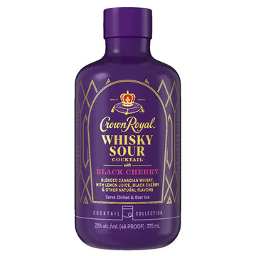 Crown Royal Black Cherry Whisky Sour Cocktail 375ml