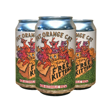 Fat Orange Cat Free Kittens Non-Alcoholic Beer 4pk/12oz Cans