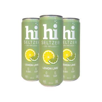 Hi Seltzer D8 Lemon Lime THC Seltzer 4pk/12oz Cans