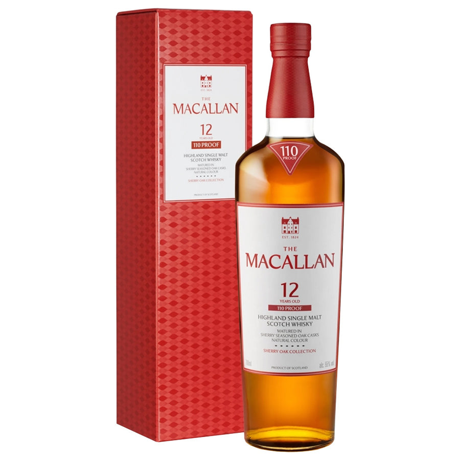 Macallan 12yr Sherry Oak Cask 110 Proof Single Malt Scotch
