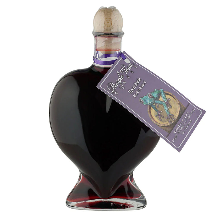 Purple Toad Black & Bruised Heart Bottle