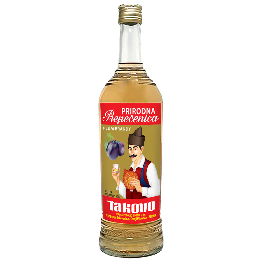 Takovo Brka Prirodna Prepecenica Plum Brandy - 1 Liter