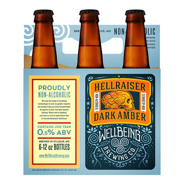 WellBeing Hellraiser Dark Amber NA Beer 6pk/12oz Bottles