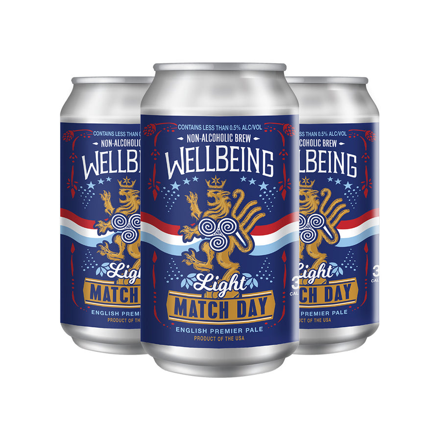 WellBeing Match Day Light NA Beer 6pk/12oz Cans