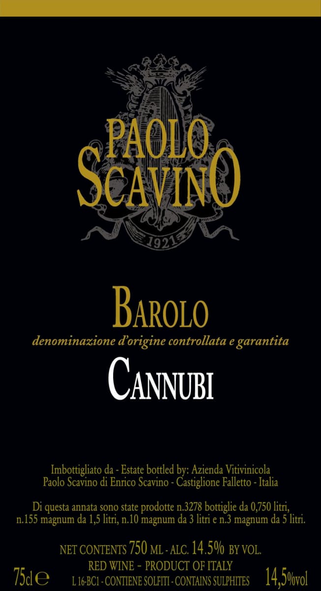Paolo Scavino Barolo Cannubi 2017