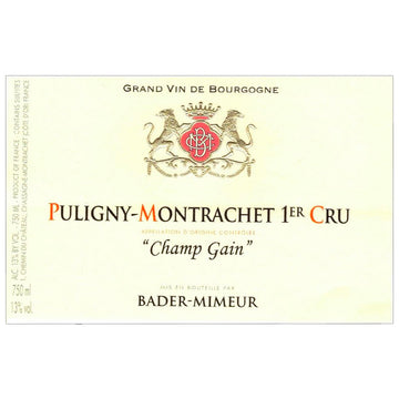 Bader Mimeur Puligny-Montrachet 1er Cru Champ Gain 2017