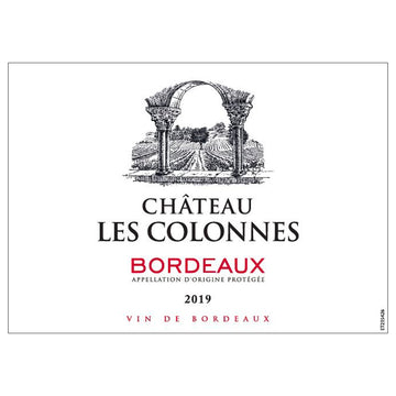 Chateau Les Colonnes Bordeaux 2019