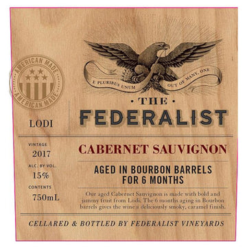 The Federalist Bourbon Barrel Aged Cabernet Sauvignon 2018