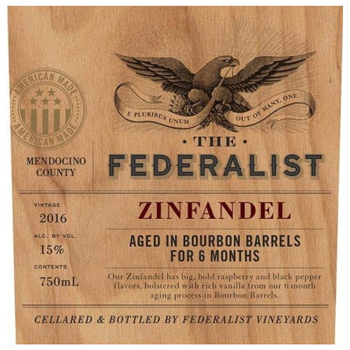 Federalist Bourbon Barrel-Aged Zinfandel 2016