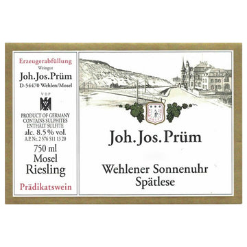 J.J. Prum Wehlener Sonnenuhr Spatlese Riesling 2020