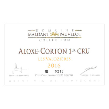 Domaine Maldant Pauvelot Aloxe-Corton 1er Cru Les Valozieres 2016