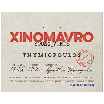 Thymiopoulos Xinomavro Young Vines 2020