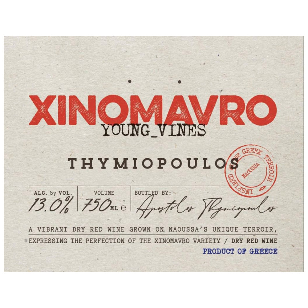 Thymiopoulos Xinomavro Young Vines 2020 – InternetWines.com