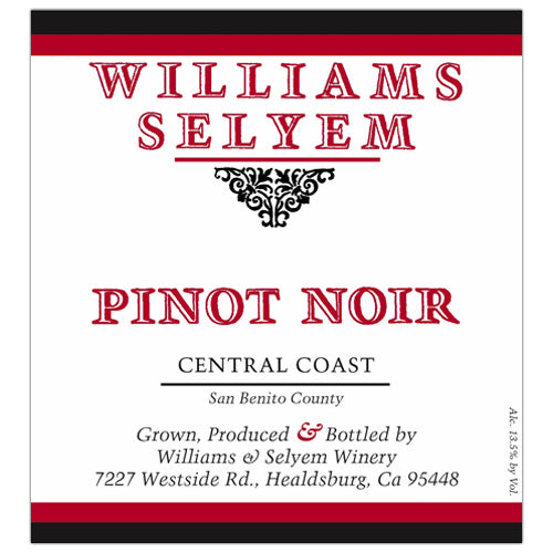Williams Selyem Central Coast Pinot Noir 2017