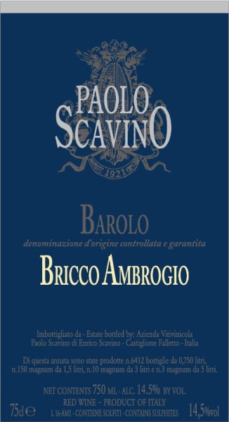 Paolo Scavino Barolo Bricco Ambroggio 2015