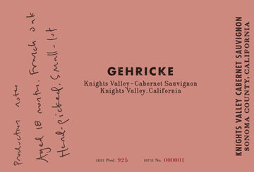 Gehricke Knights Valley Cabernet Sauvignon 2019