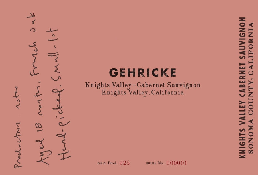 Gehricke Knights Valley Cabernet Sauvignon 2019